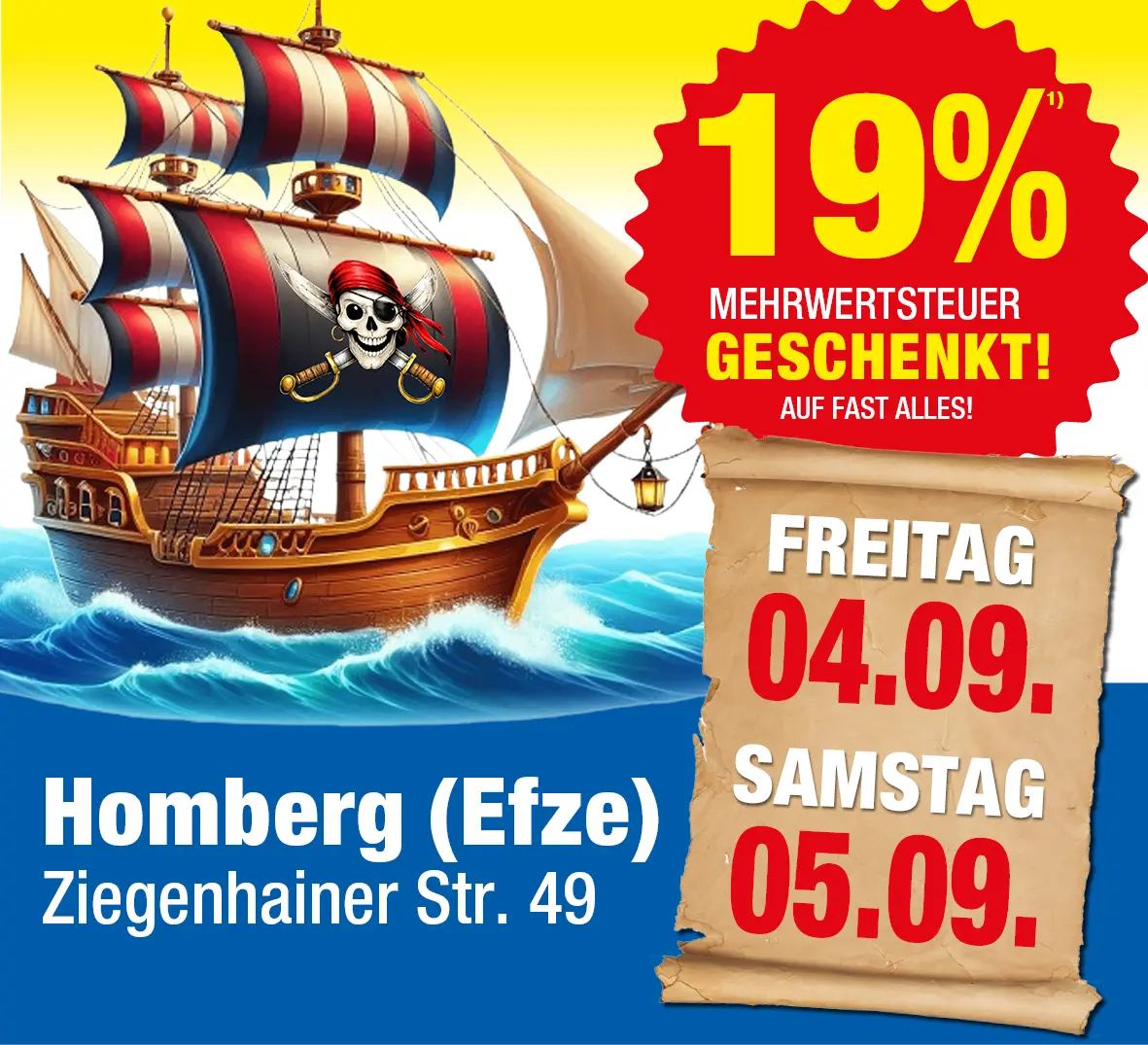 Mehrwertsteuer Aktion in Homberg